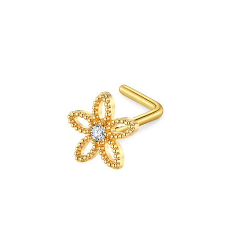 Zircon Nose Stud Ear Studs Piercing Jewelry