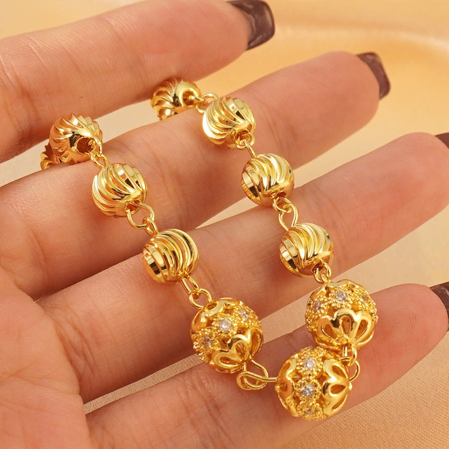Women's Elegant 24k Gold Plated Copper Bracelet