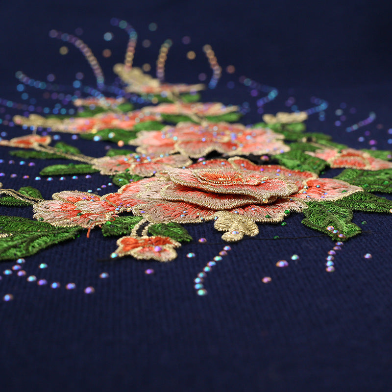 Female winter embroidered shawls with sleeves all-match