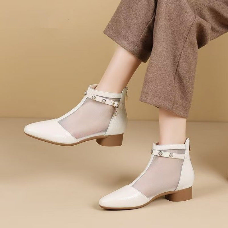 Single Boots Soft Bottom Not Tired Feet Mesh Boots For Women