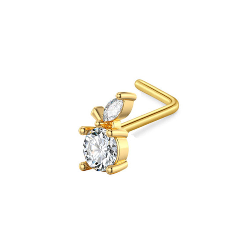 Zircon Nose Stud Ear Studs Piercing Jewelry