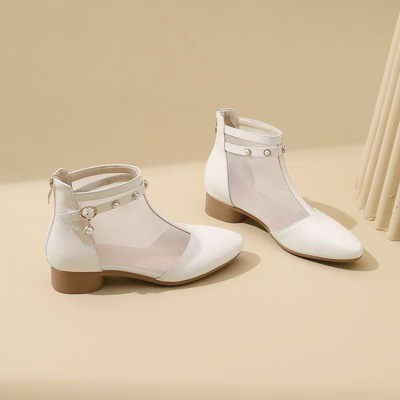 Single Boots Soft Bottom Not Tired Feet Mesh Boots For Women