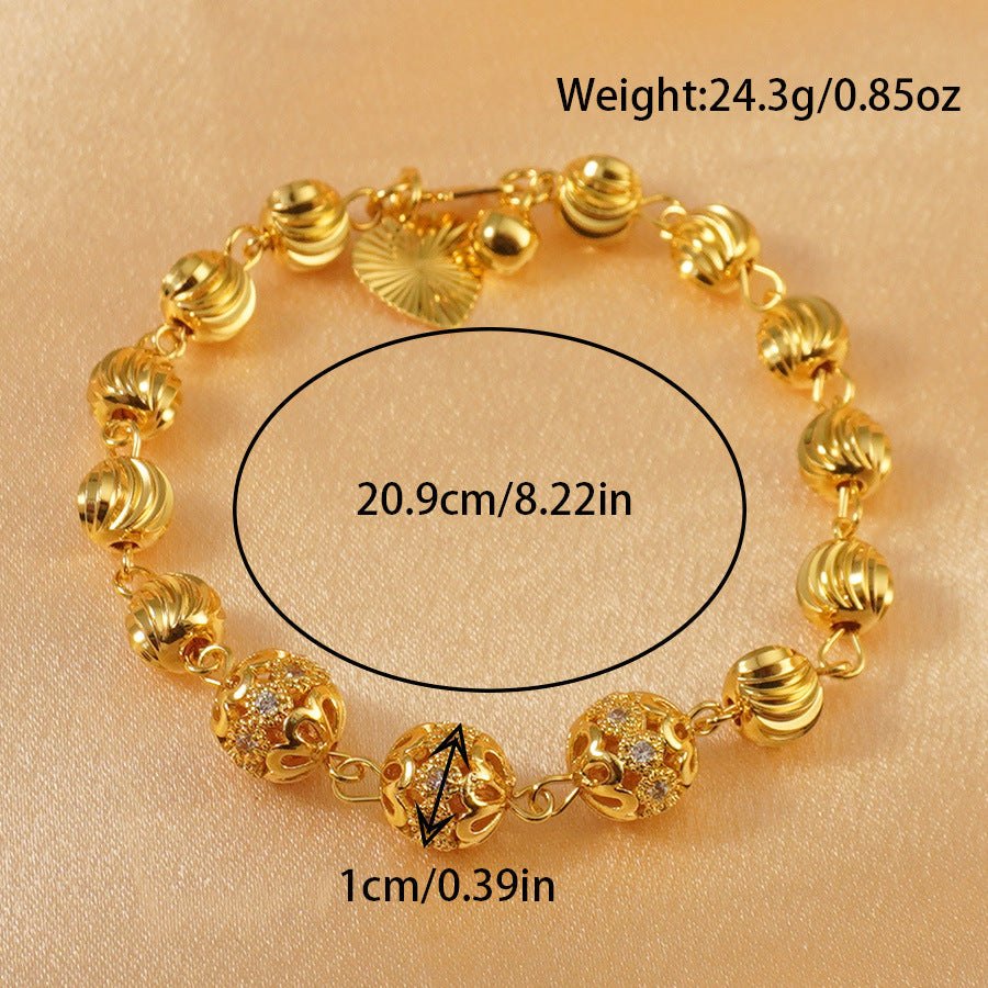Women's Elegant 24k Gold Plated Copper Bracelet