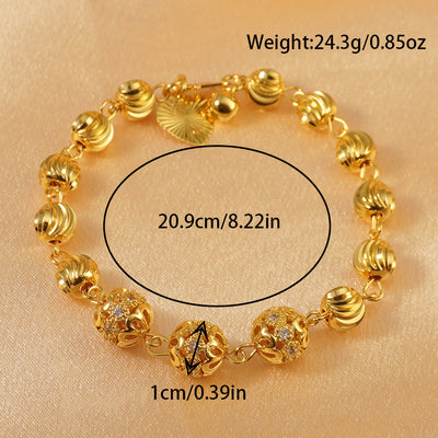 Women's Elegant 24k Gold Plated Copper Bracelet