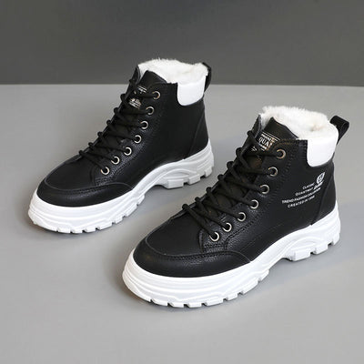 High-top Women's Shoes Cotton-padded Shoes With Velvet Warm