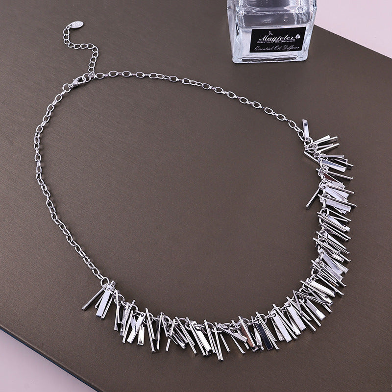 Tassel Material Pure Copper Long Sequined Necklace
