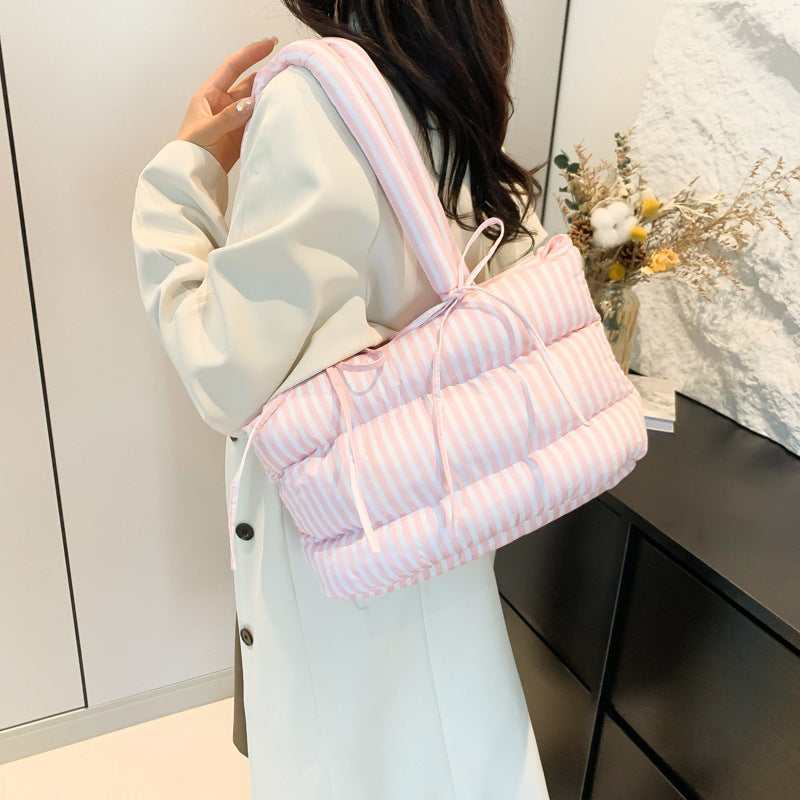 Women's All-match Casual Large-capacity Cotton-padded Tote Bag