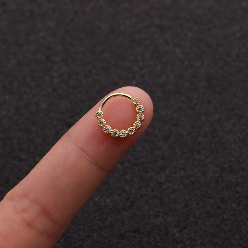 Geometric Zircon Trendy Piercing Nose Studs