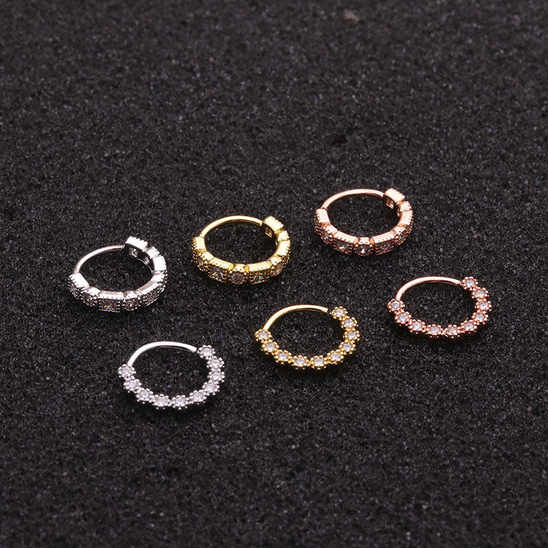 Geometric Zircon Trendy Piercing Nose Studs