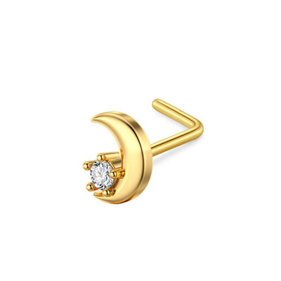 Zircon Nose Stud Ear Studs Piercing Jewelry