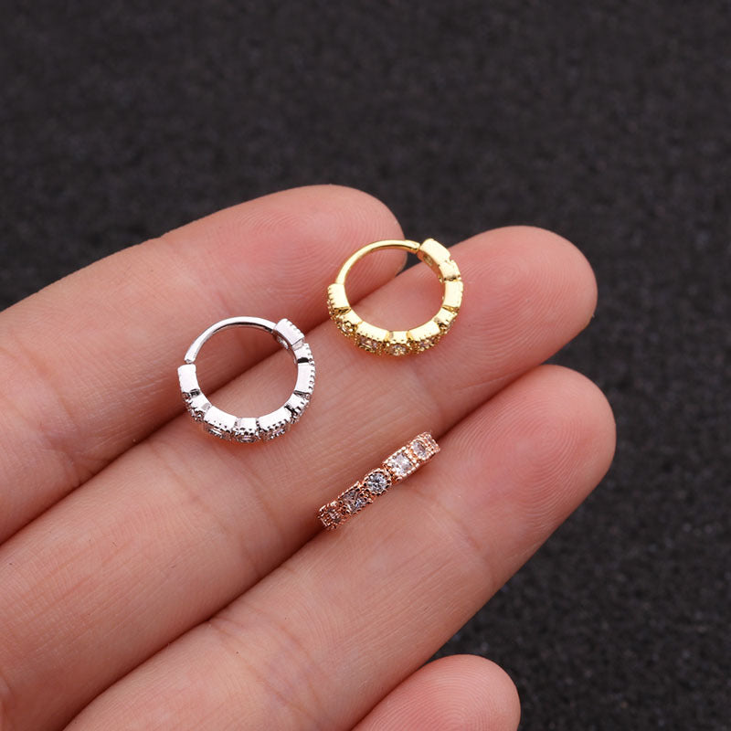 Geometric Zircon Trendy Piercing Nose Studs